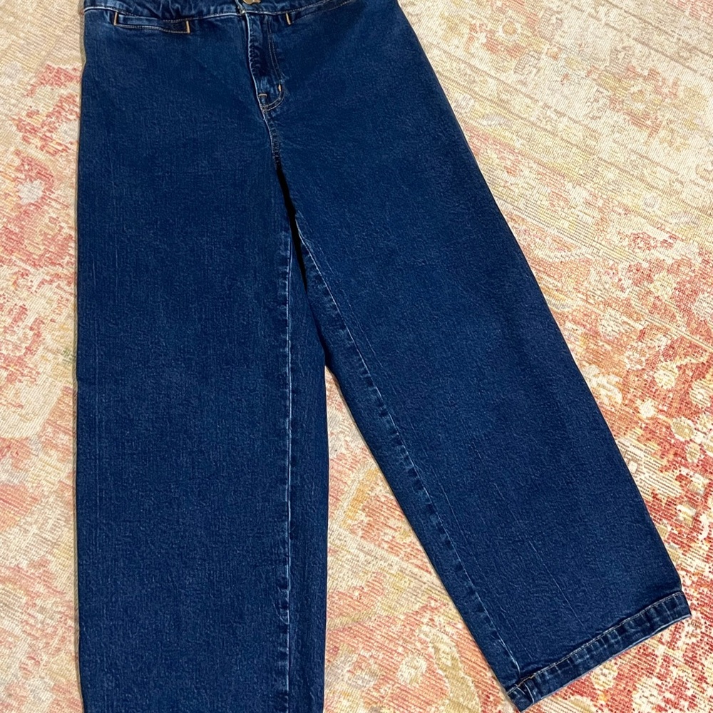 Madewell Dark Blue Flare & Wide Leg Jeans